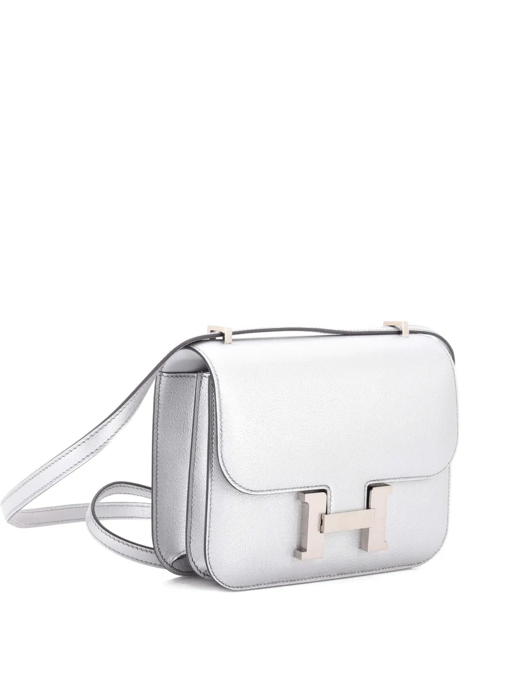 Hermès Pre-Owned Constance NM Bag Metallic Chevre Chamkilight 18 shoulder bag - Silver
