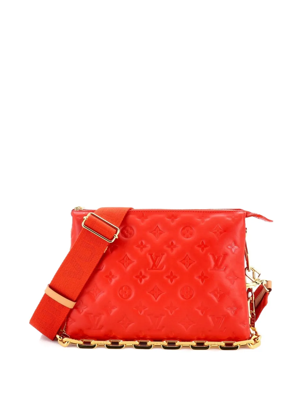 Louis Vuitton Pre-Owned Coussin Bag Monogram Embossed Lambskin PM crossbody bag - Rosso