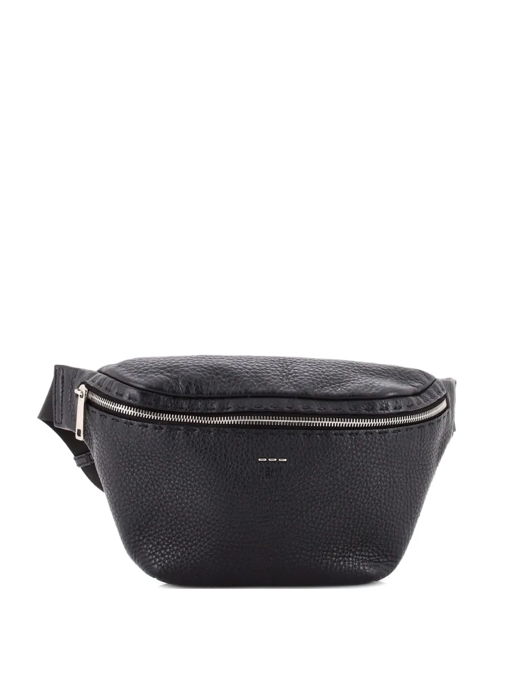Fendi Pre-Owned Selleria Zip Leather Small belt bag - Nero