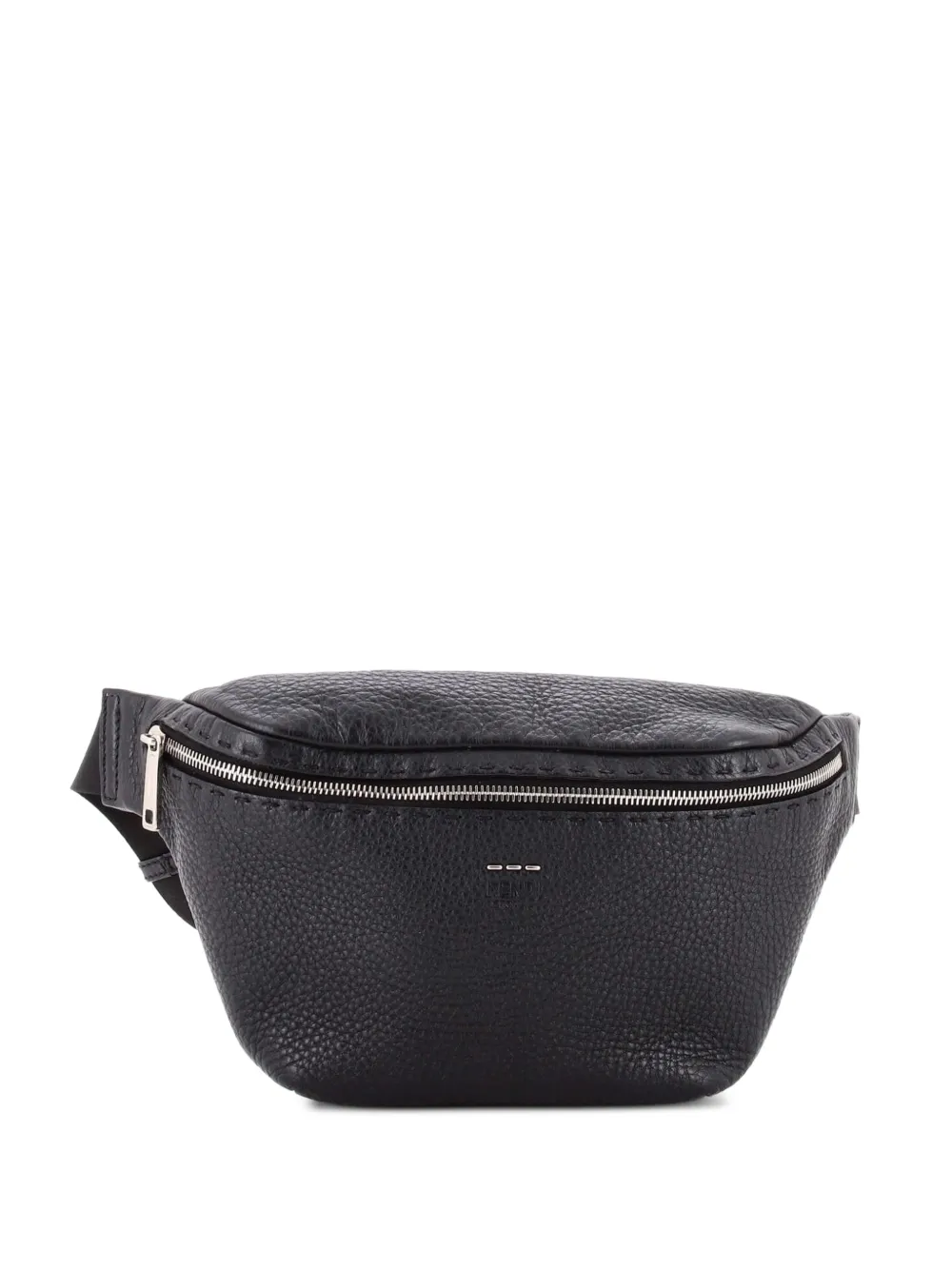 Fendi Pre-Owned Selleria Zip Leather Small belt bag - Nero