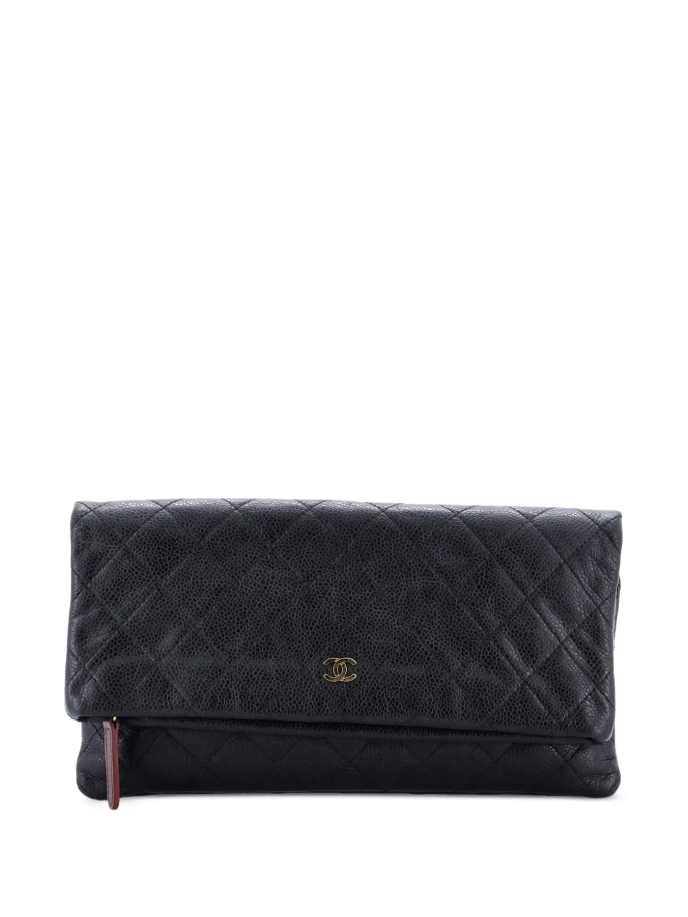 CHANEL Pre-Owned Beauty CC Quilted Caviar clutch bag - Schwarz