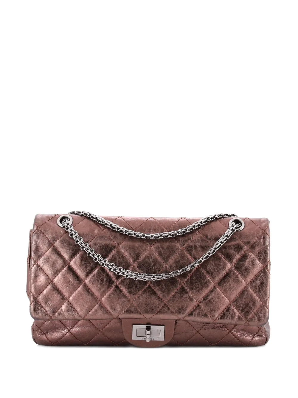 CHANEL Pre-Owned Reissue 2.55 Flap Bag Quilted Metallic Aged Calfskin 227 shoulder bag - Marrone