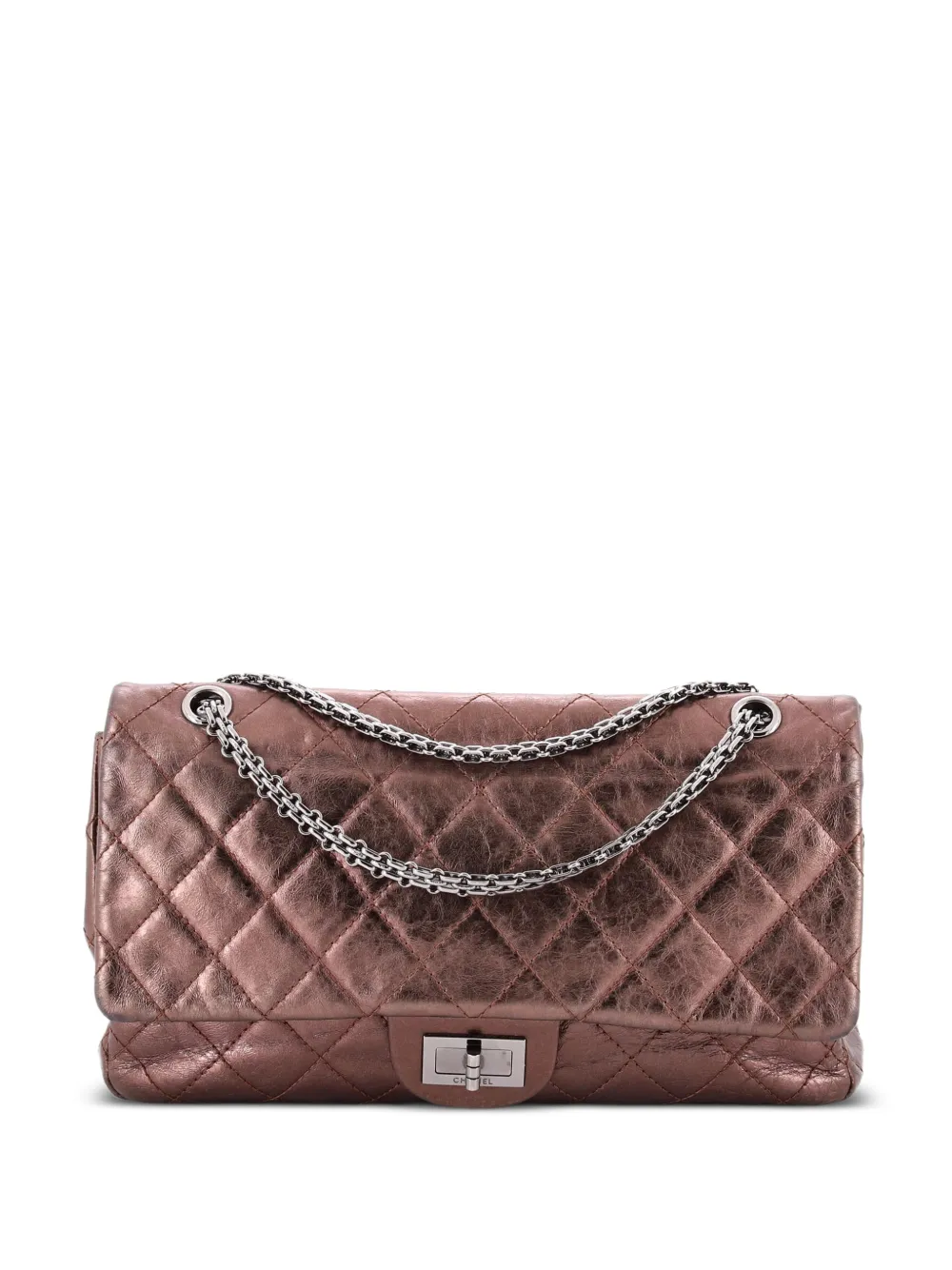 CHANEL Pre-Owned Reissue 2.55 Flap Bag Quilted Metallic Aged Calfskin 227 shoulder bag - Marrone