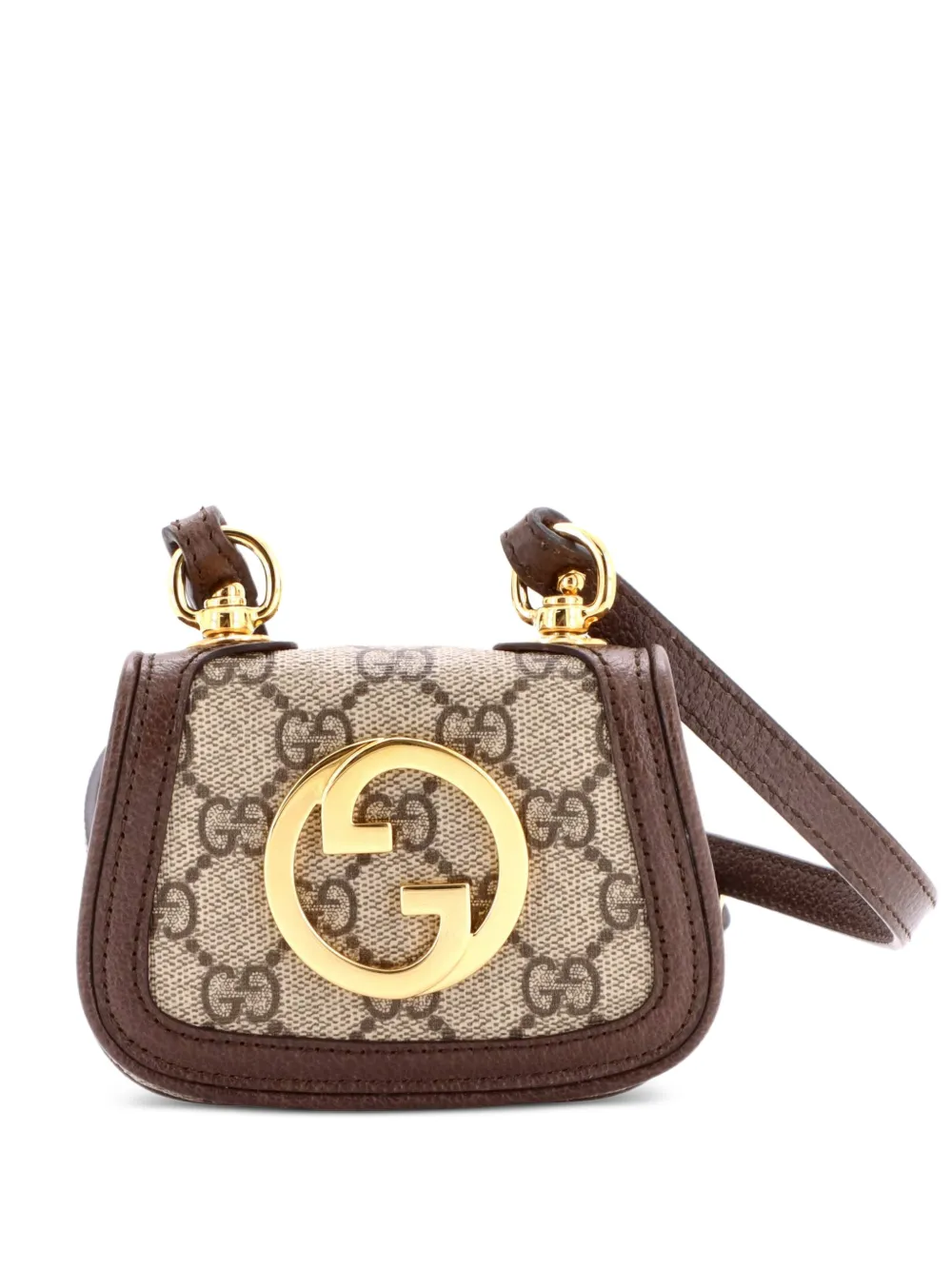 Gucci Pre-Owned Blondie NM Card Case Wallet with Strap GG Coated Canvas crossbody bag - Marrone