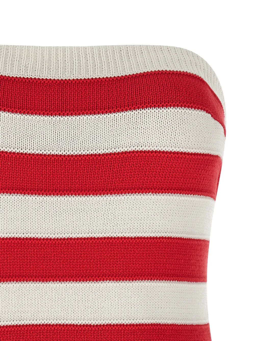  Ermanno Scervino Knitted Bustier Top - White 