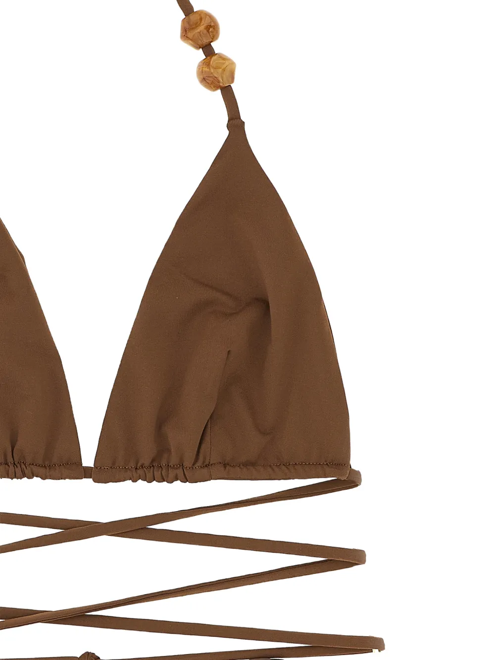 Magda Butrym Bikinitop met kralen Bruin