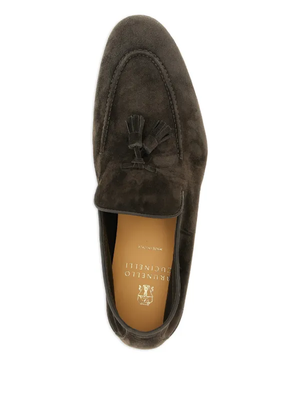 Brunello Cucinelli Mocassim Com Detalhe De Tassel | Cinza