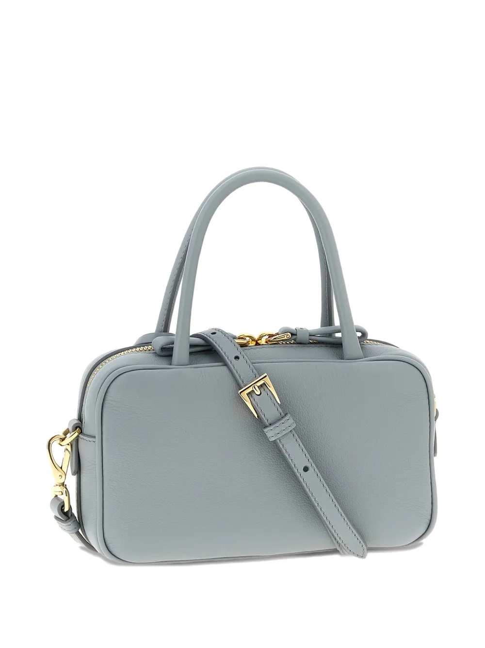 Prada mini Bauletto leather tote bag - Blauw