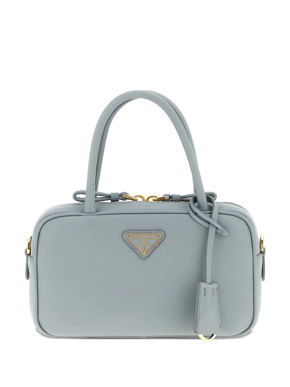 Prada mini Bauletto leather tote bag - Blu