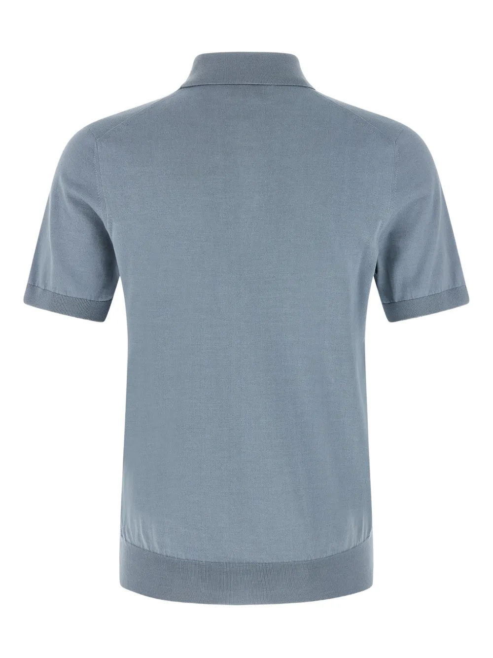 Brunello Cucinelli contrasting-piping cotton polo shirt - Blauw