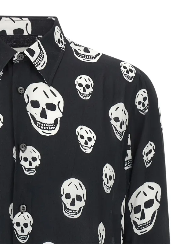 Alexander McQueen スカルプリント シャツ | ブラック | FARFETCH JP
