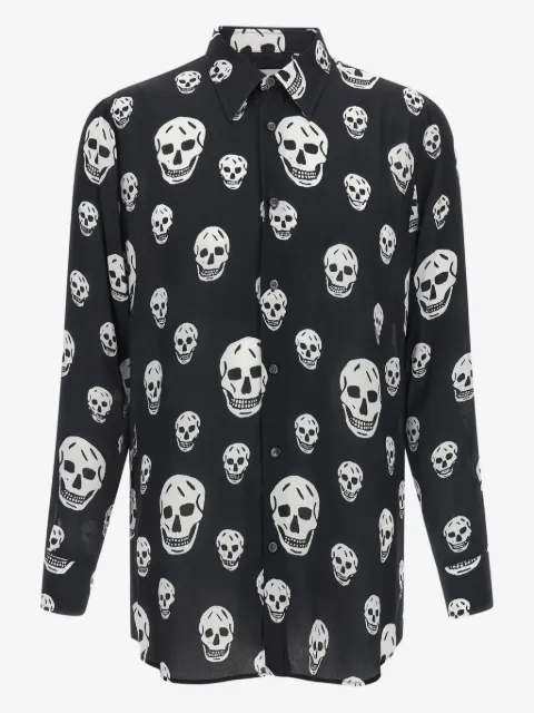 Alexander McQueen camisa con calavera estampada