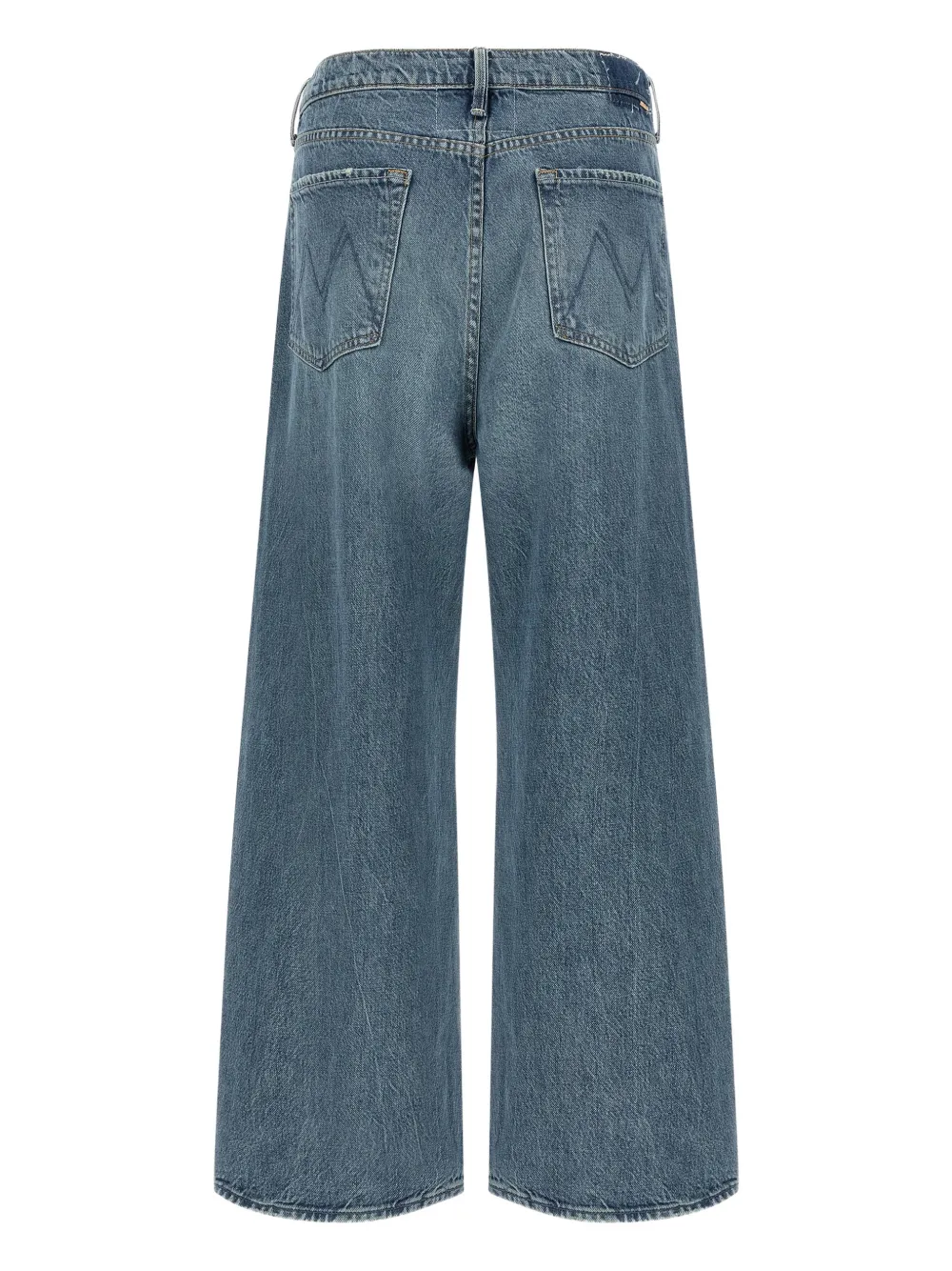 MOTHER The Dodger Flood contrast-stitch wide-leg jeans - Blauw