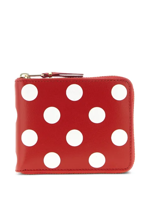 Comme Des Garçons Wallet polka-dot zip-fastening wallet