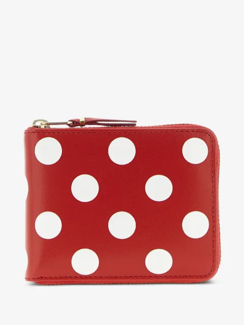 Comme Des Garçons Wallet 폴카 도트 지퍼 지갑