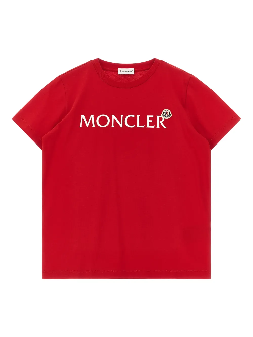 Moncler Enfant T-shirt met logopatch Rood