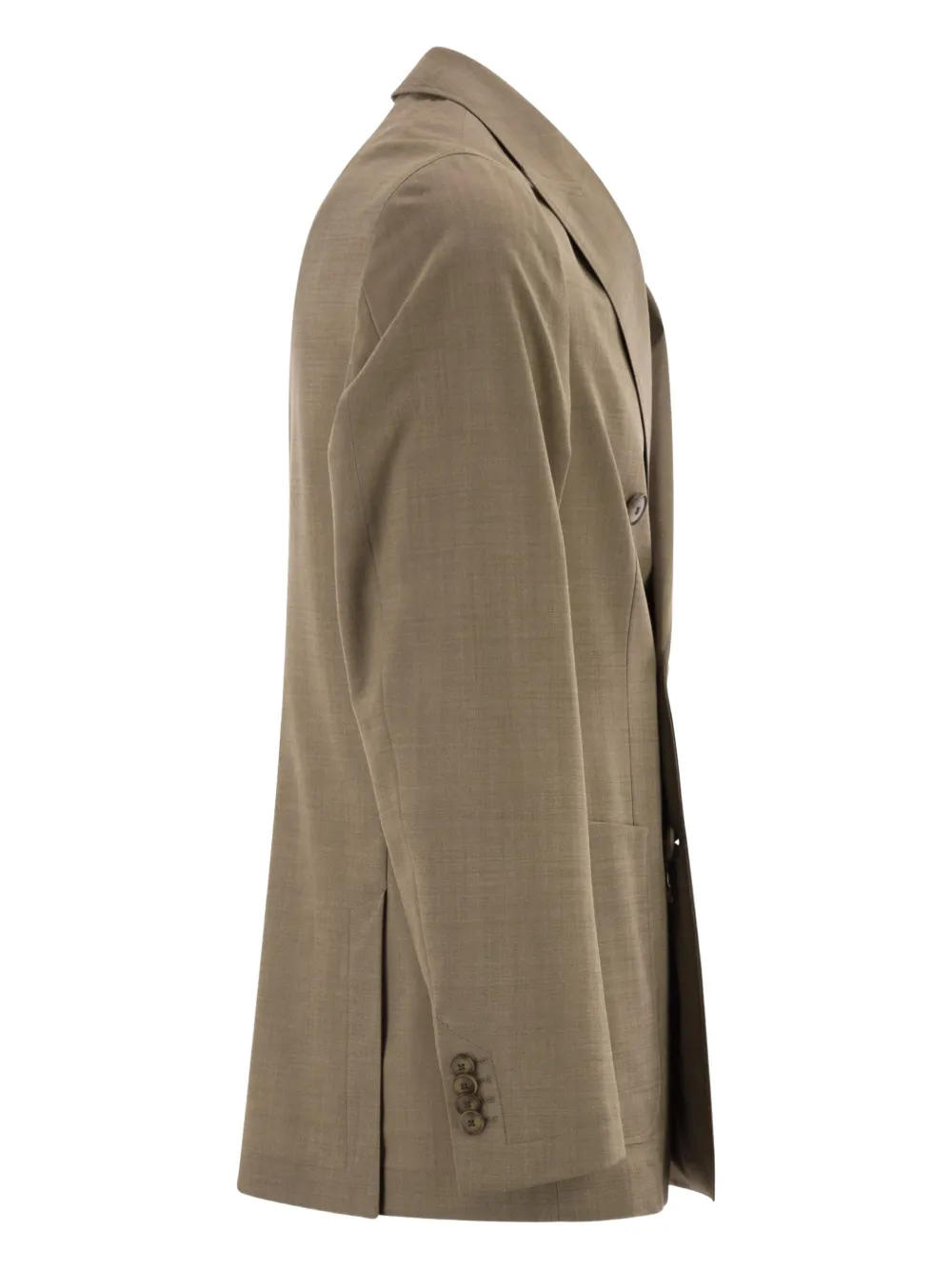 BOSS Blazer met dubbele rij knopen en opgestikte zak Beige