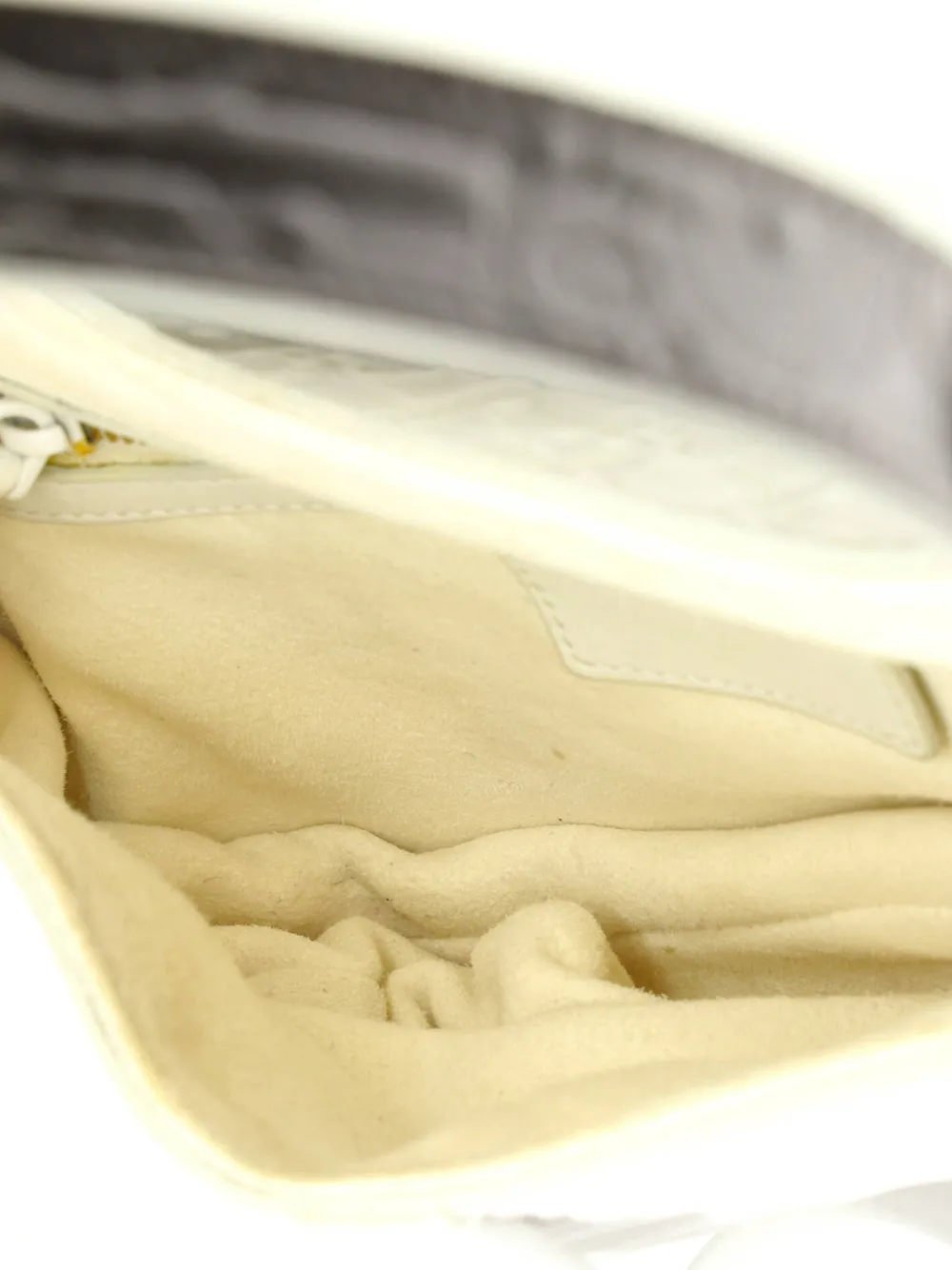 Christian Dior Pre-Owned Borsa a spalla Saddle media in pelle di vitello con motivo Oblique - Bianco