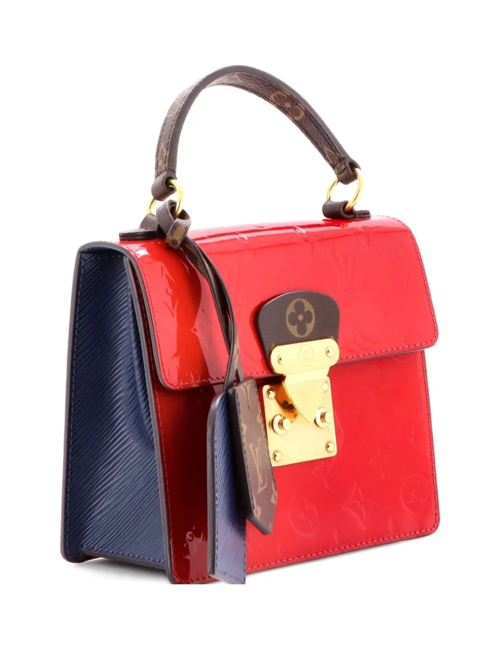 Louis Vuitton Pre-Owned Spring Street NM Handbag Monogram Vernis with Monogram Canvas and Epi Leather shoulder bag - Rosso