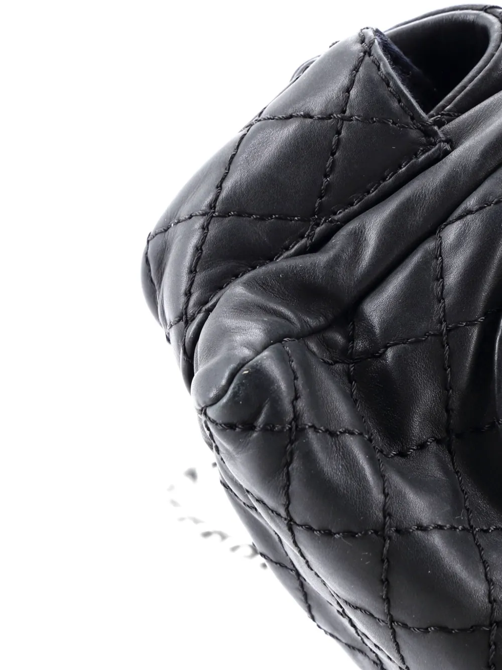 Pre-owned Chanel Is Back Leather Mini Backpack In Black