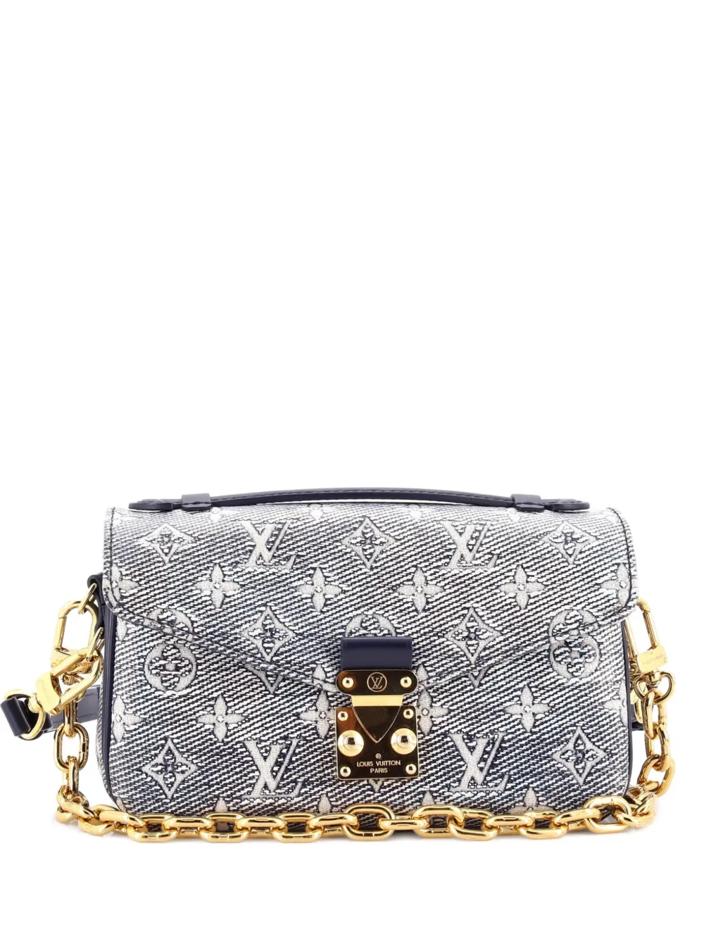 Louis Vuitton Pre-Owned Pochette Metis Monoglam Jacquard Canvas East West shoulder bag - Blu