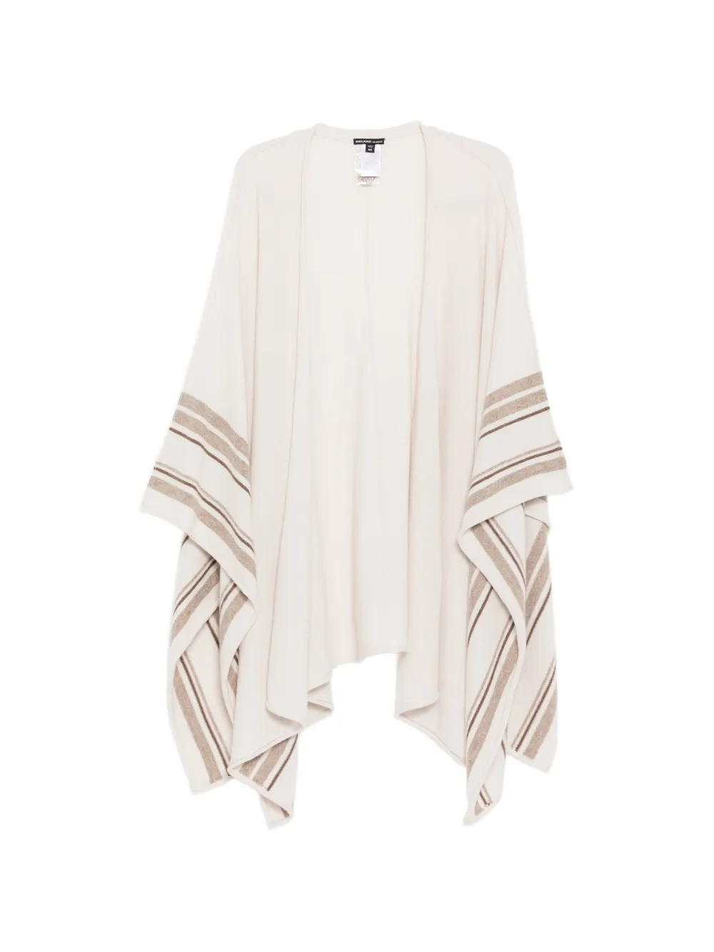 James Perse Striped Poncho In Neutral