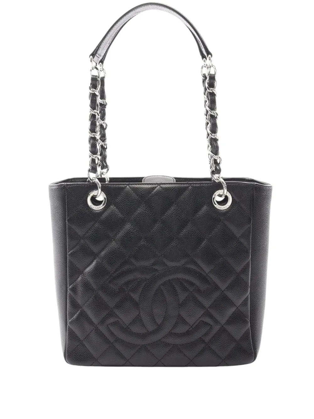 CHANEL Pre-Owned 2012 Caviar Petite Shopping tote bag - Nero