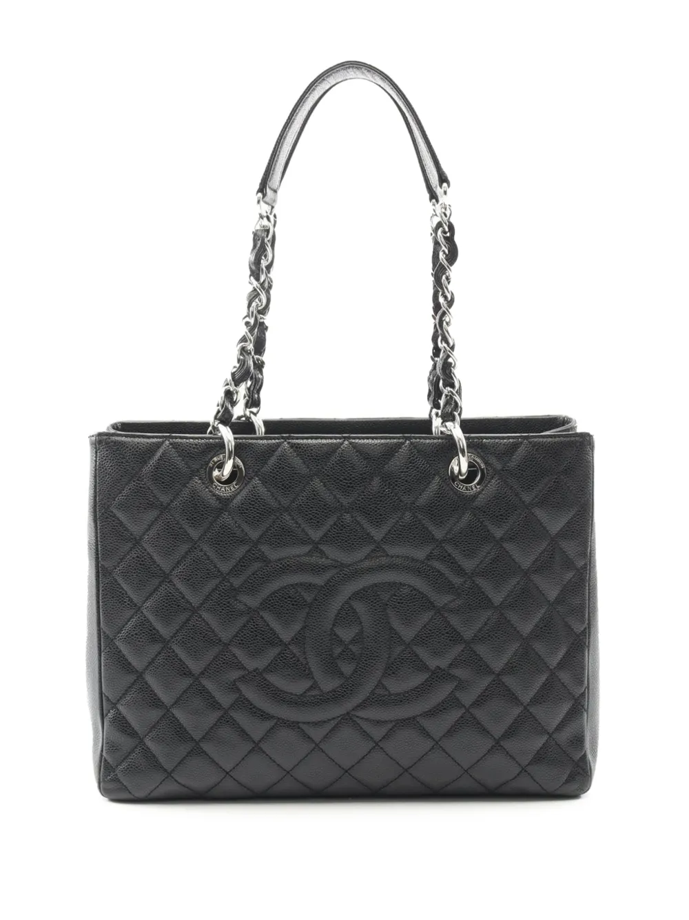 CHANEL Pre-Owned 2012 CC Quilted Caviar Grand Shopping tote bag - Nero