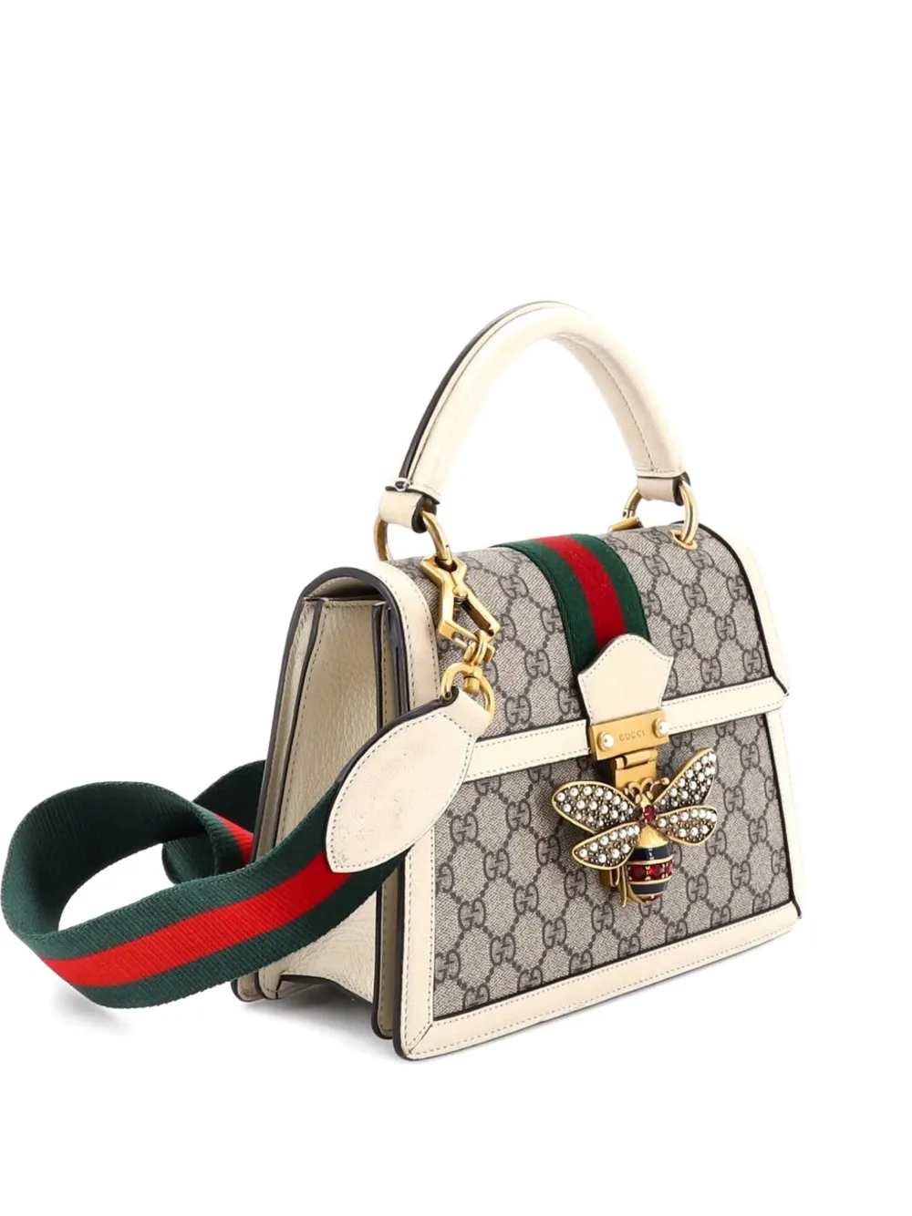 Gucci Pre-Owned Queen Margaret Top Handle Bag GG Coated Canvas with Leather Small satchel - Toni neutri