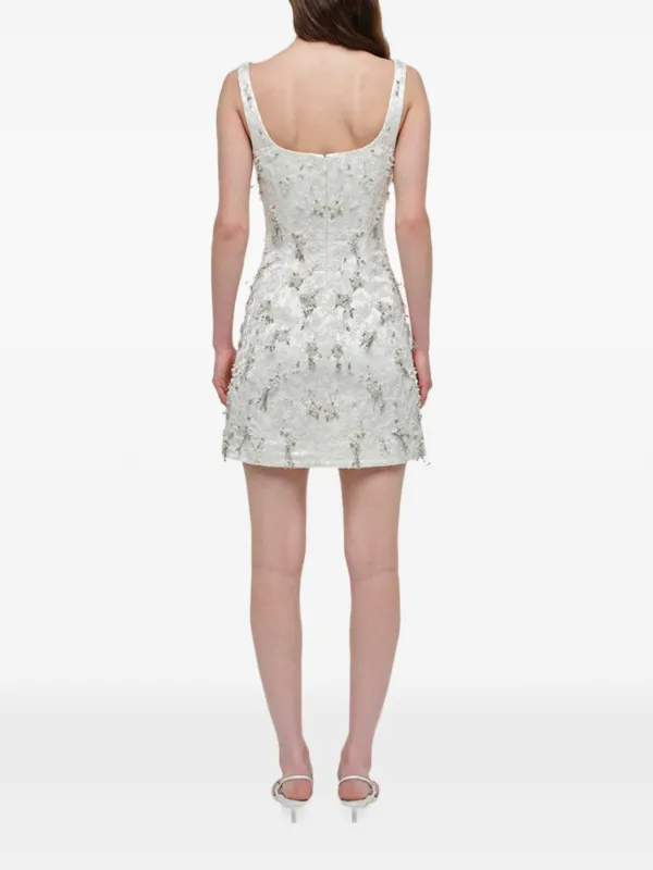 simkhai beaded dress Women's Viva Embellished Jaquard Mini in White, Size 8 Style:Dress(Pre-Sale 30days) BEBE COBALT BLUE GLITTER BODYCON SHORT DRESSES romantic detailing