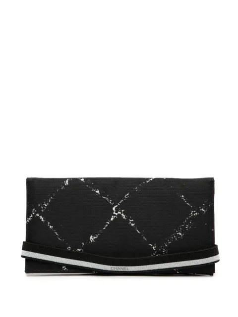 CHANEL Pre-Owned 1997-1999 Old Travel Line Nylon Bifold Wallet long wallets