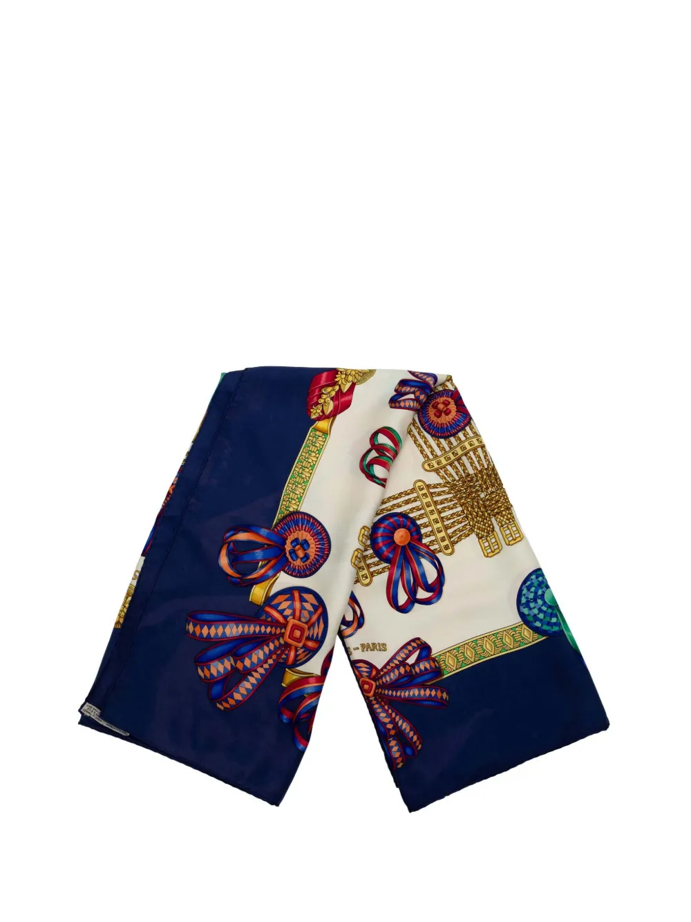 Hermès Pre-Owned 20th Century Les Rubans du Cheval Silk Scarf 90 scarves - Bianco