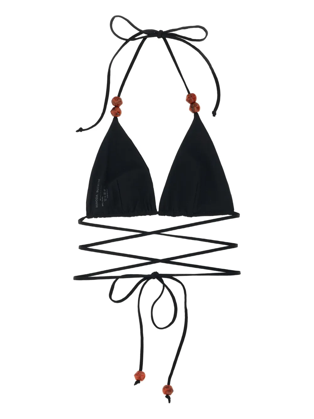  Magda Butrym Bead-detail Bikini Top - Black 