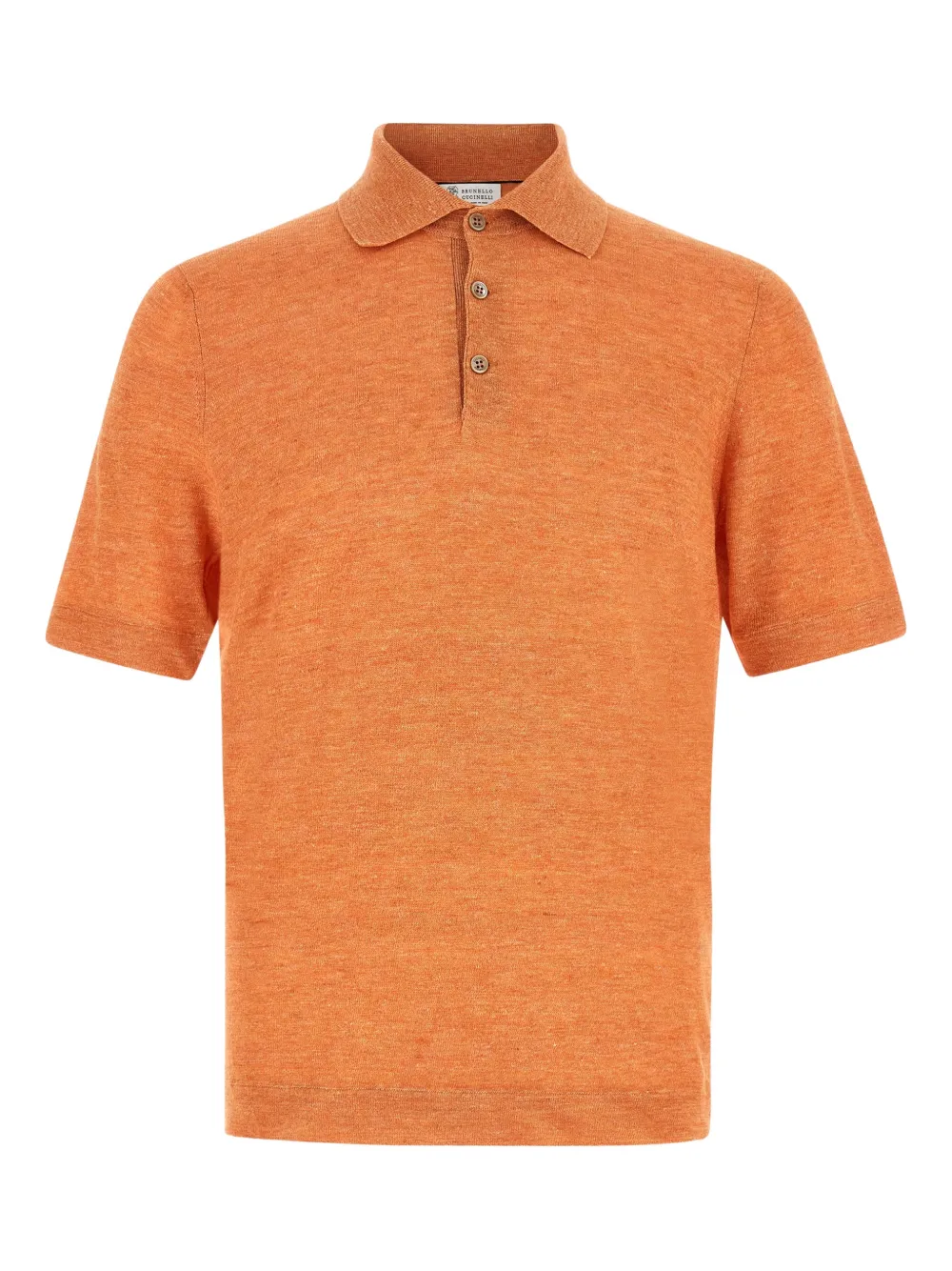 Brunello Cucinelli short-sleeve polo shirt - Arancione