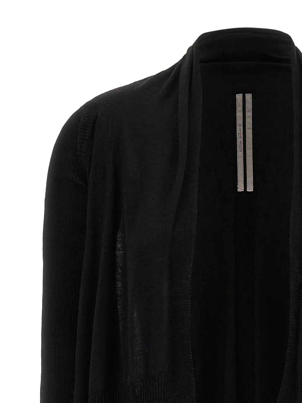  Rick Owens Asymmetric-hem Cardigan - Black 