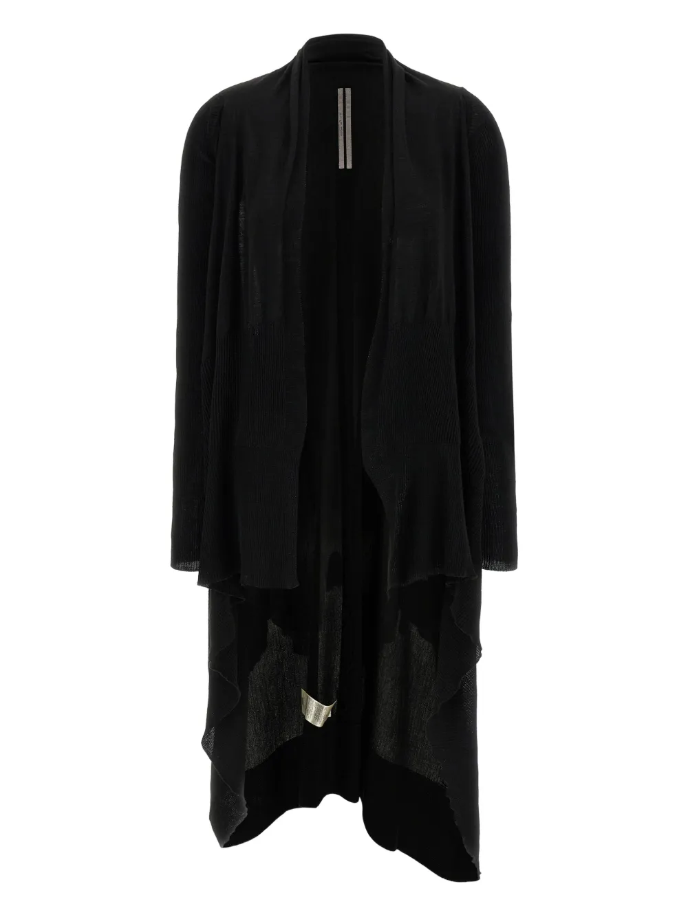 Rick Owens asymmetric-hem cardigan - Nero