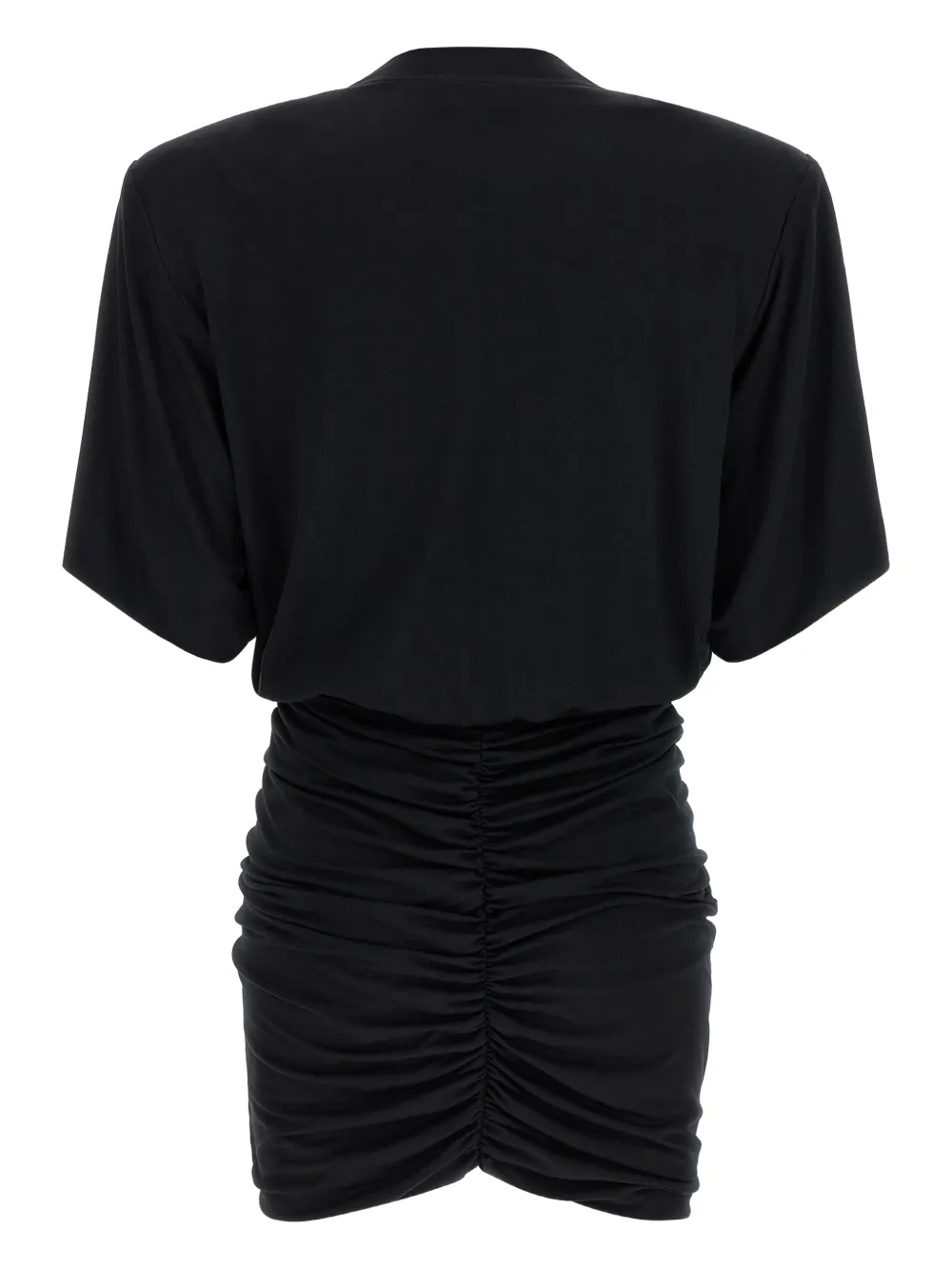 THE ANDAMANE Lennox curled mini dress - Zwart