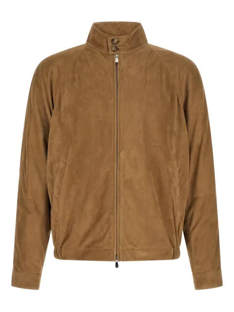 Brunello Cucinelli chamarra de gamuza