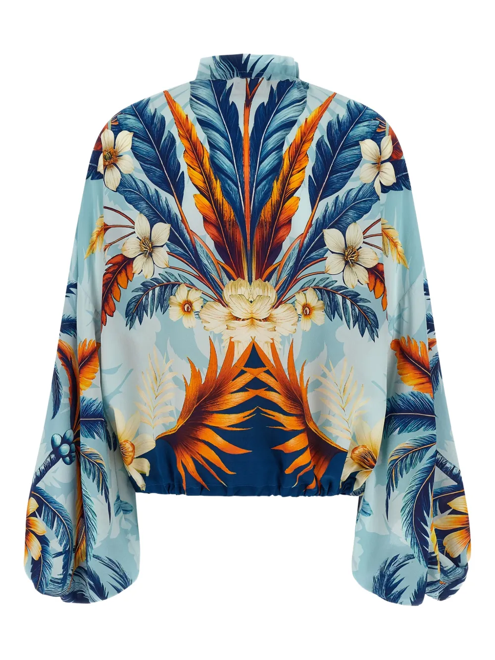 F.R.S For Restless Sleepers Archilo ruffled floral-print blouse - Blauw