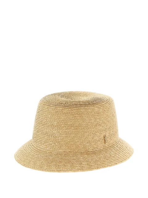 Saint Laurent Maglina straw bucket hat