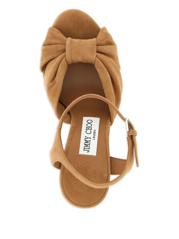 Jimmy Choo Heloise スエードサンダル | ブラウン | FARFETCH JP
