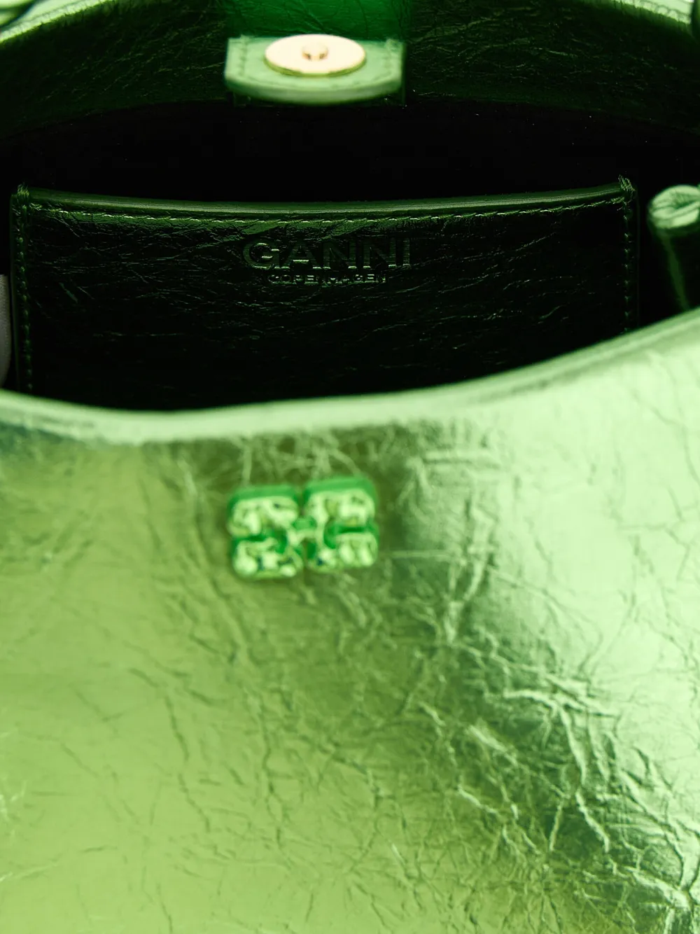 GANNI Bou Bag mini-shopper Groen