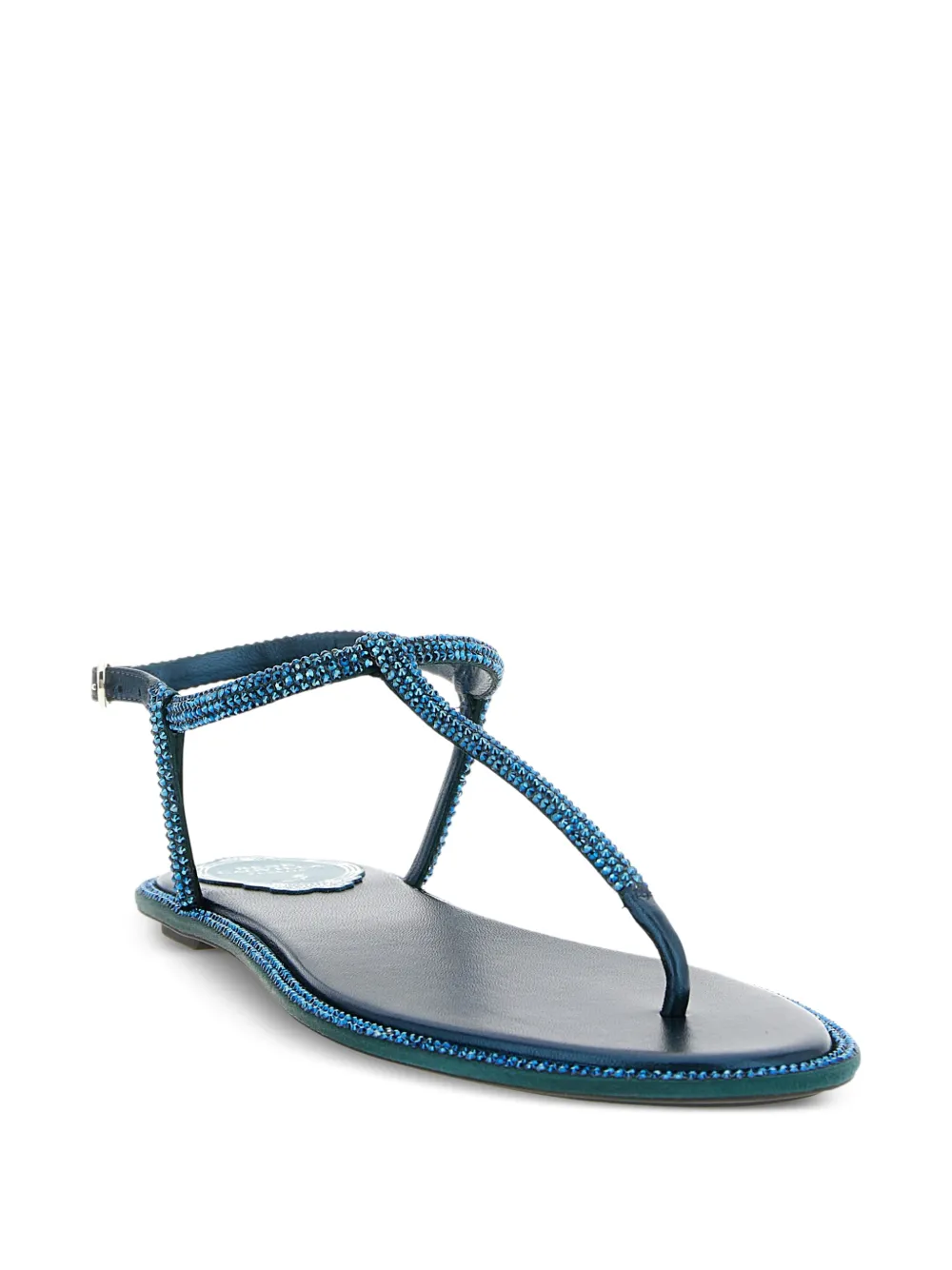 René Caovilla rhinestone-embellished diana sandals Blauw