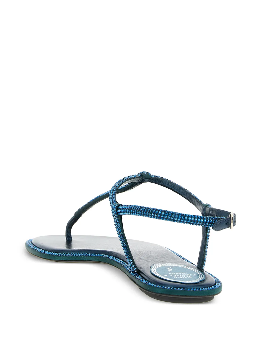 René Caovilla rhinestone-embellished diana sandals Blauw