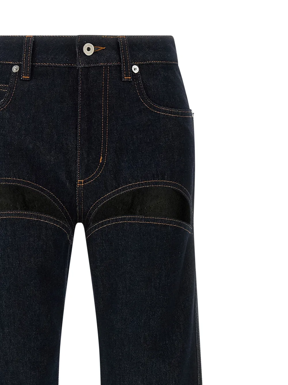 Jean Paul Gaultier Maxi jeans met omgeslagen pijpen Blauw