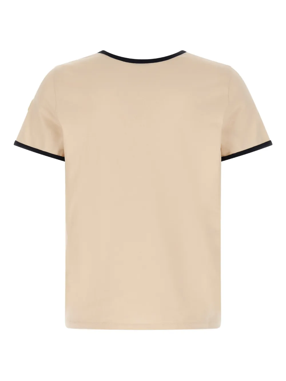 Moncler Katoenen T-shirt met geborduurd logo Beige