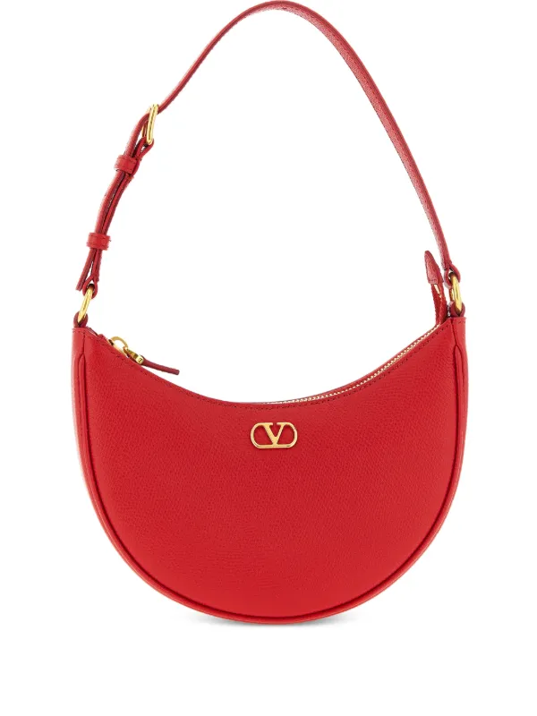 VALENTINO Vロゴ ショルダーハンドバッグ レッド Valentino Garavani Vロゴ レザーショルダーバッグ ミニ | レッド