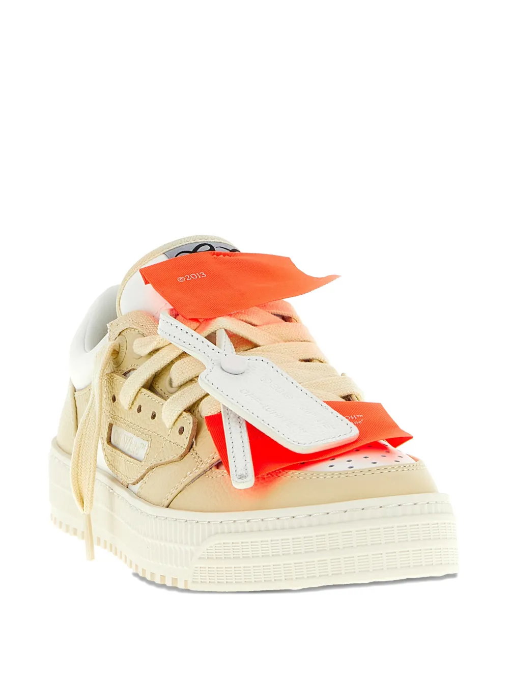 Off-White two-tone low top sneakers - Beige