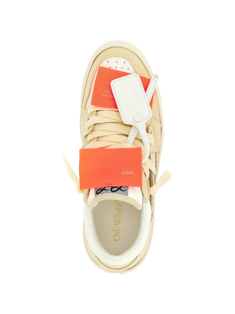 Off-White two-tone low top sneakers Beige