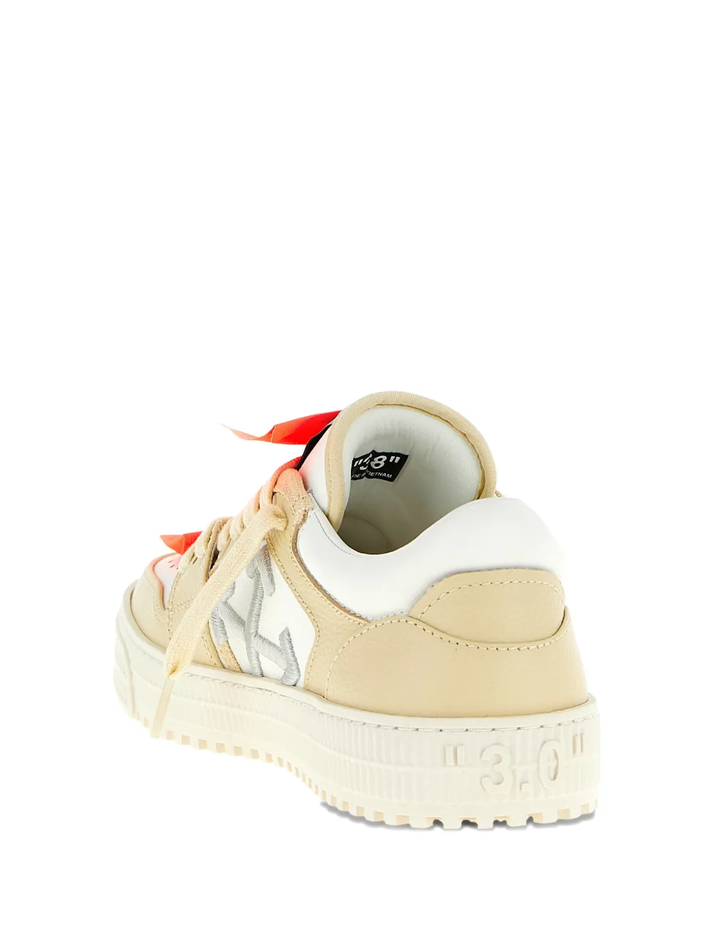 Off-White two-tone low top sneakers Beige